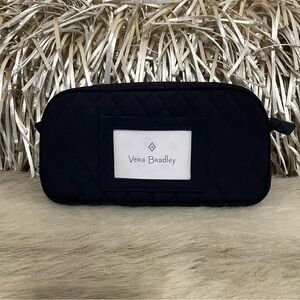 VERA BRADLEY Classic Navy Microfiber Travel Medicine Cosmetic Case Quilted